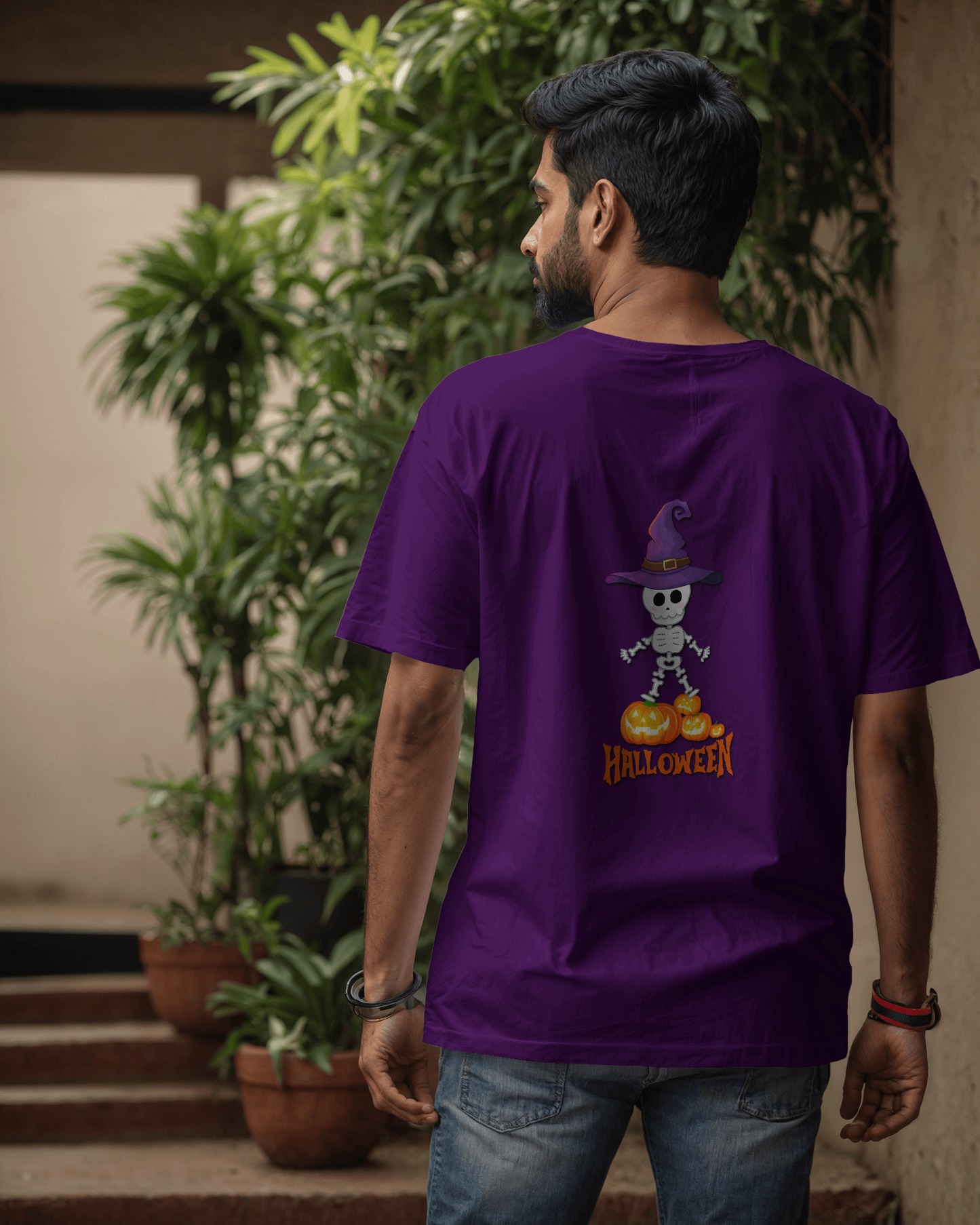 Spooky Chic in Ultra-Smooth Comfort – Halloween Skeleton Tee