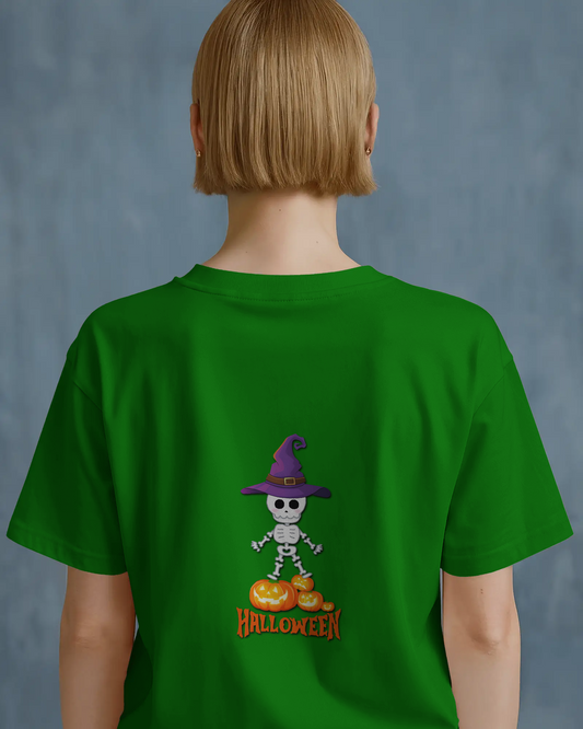 Spooky Chic in Ultra-Smooth Comfort – Halloween Skeleton Tee