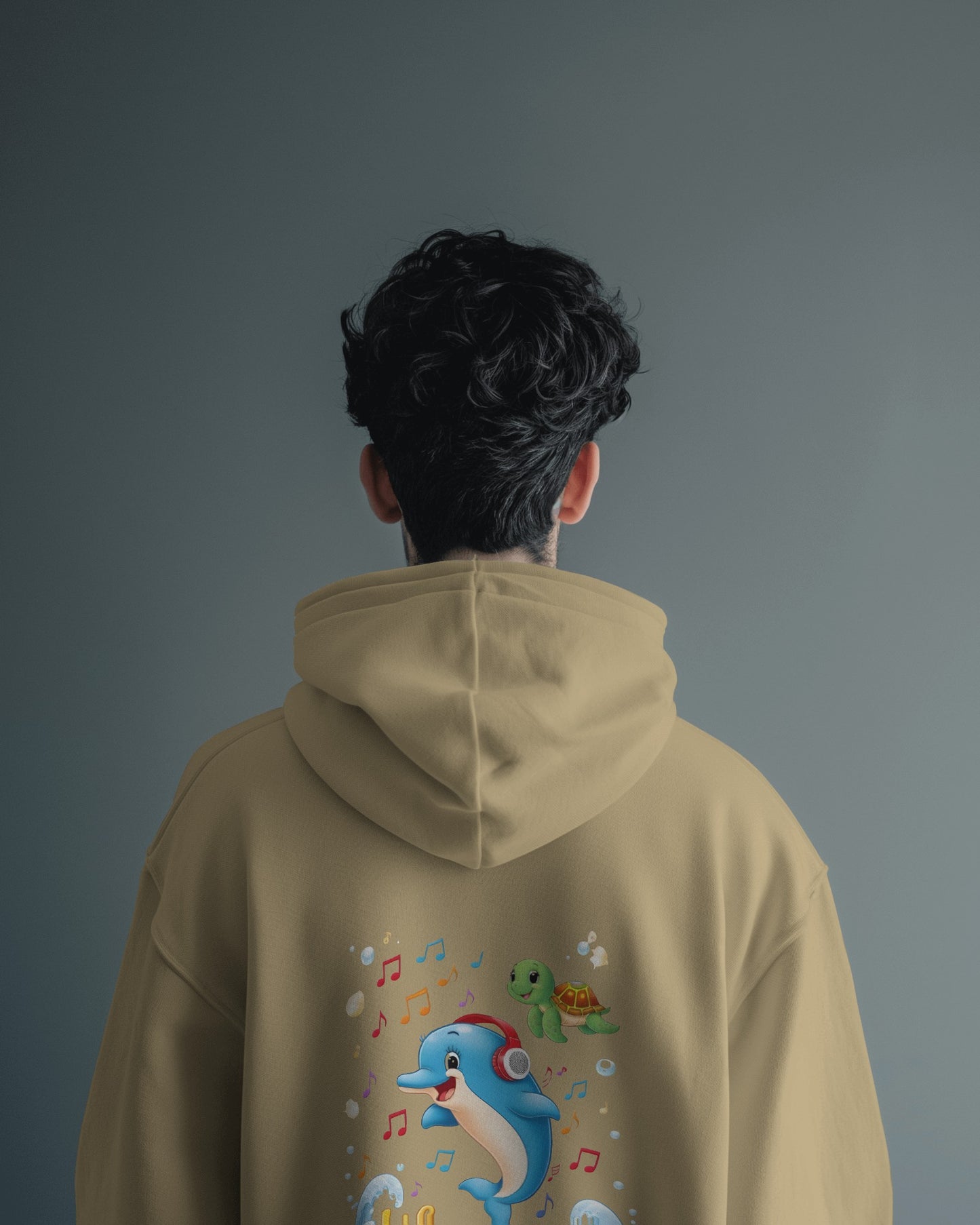 Oversized Hoodie – Life Music Dolphin Edition