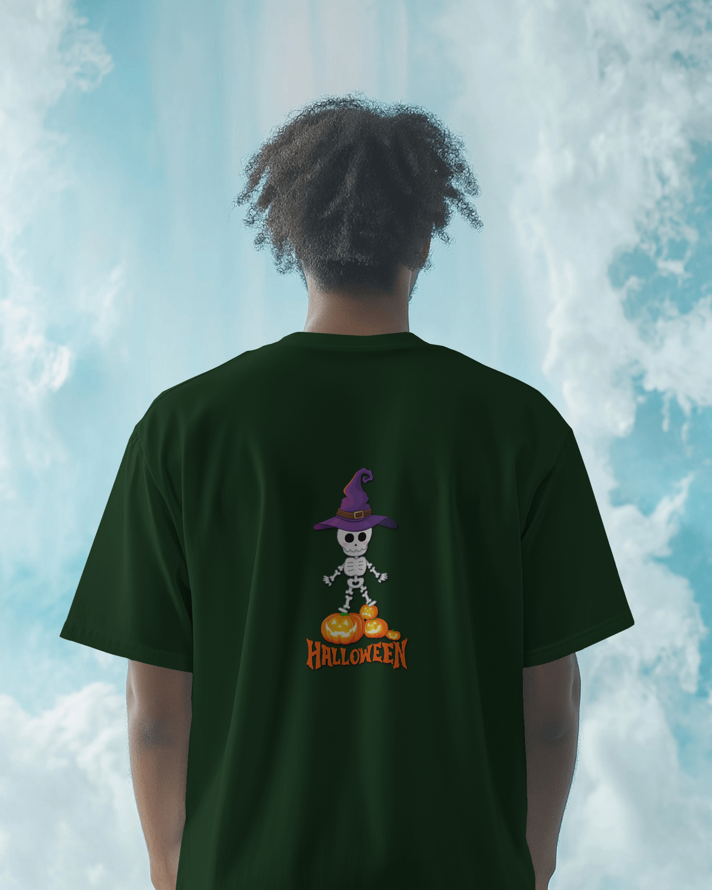 Spooky Chic in Ultra-Smooth Comfort – Halloween Skeleton Tee