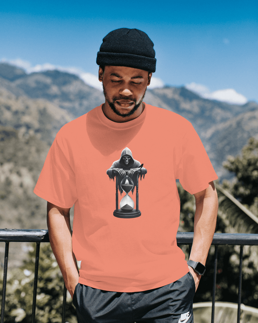 Earth & Thread | Reaper Hourglass 100% Cotton Regular Fit T-Shirt - Premium 180 GSM Dark Academia Graphic