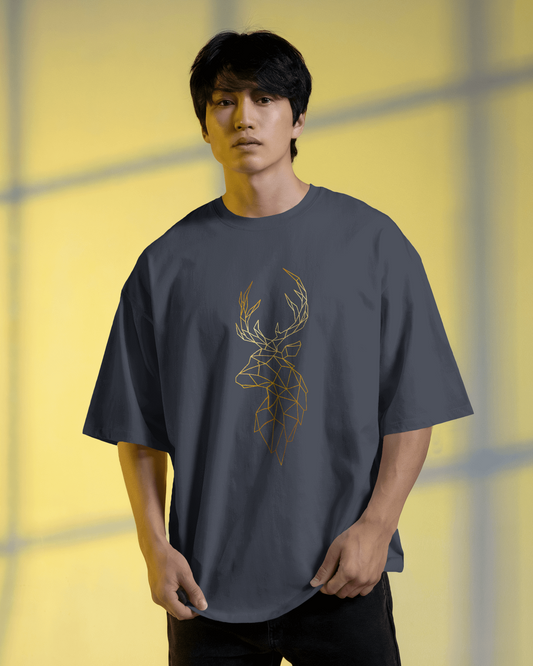 Modern Elegance in Ultra-Smooth Comfort – Geometric Deer Tee