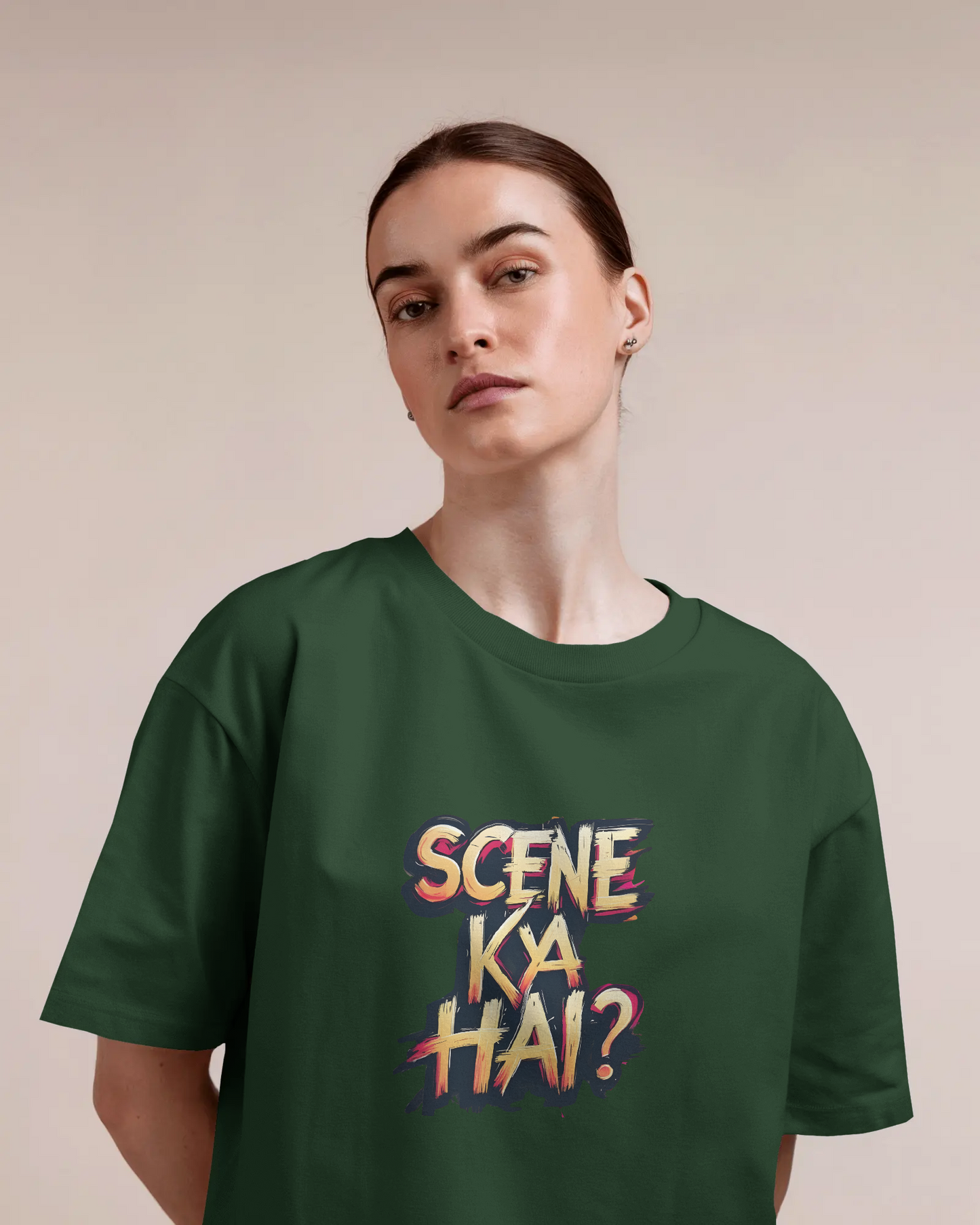 Earth & Thread | SCENE KYA HAI? 100% Cotton Regular Fit T-Shirt - Premium 180 GSM Cultural Tee