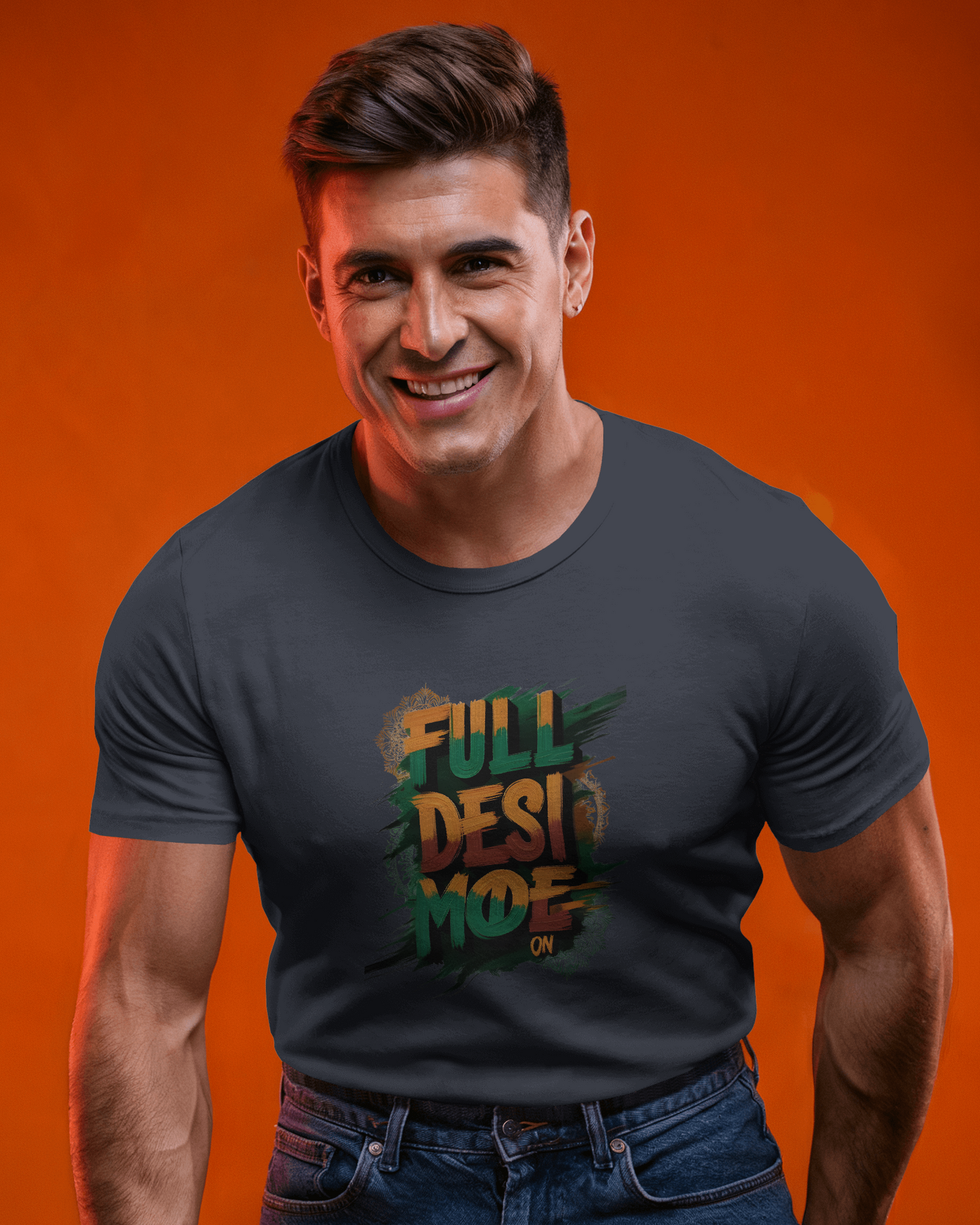 Earth & Thread | FULL DESI MODE 100% Cotton Regular Fit T-Shirt - Premium Vibrant Cultural Tee
