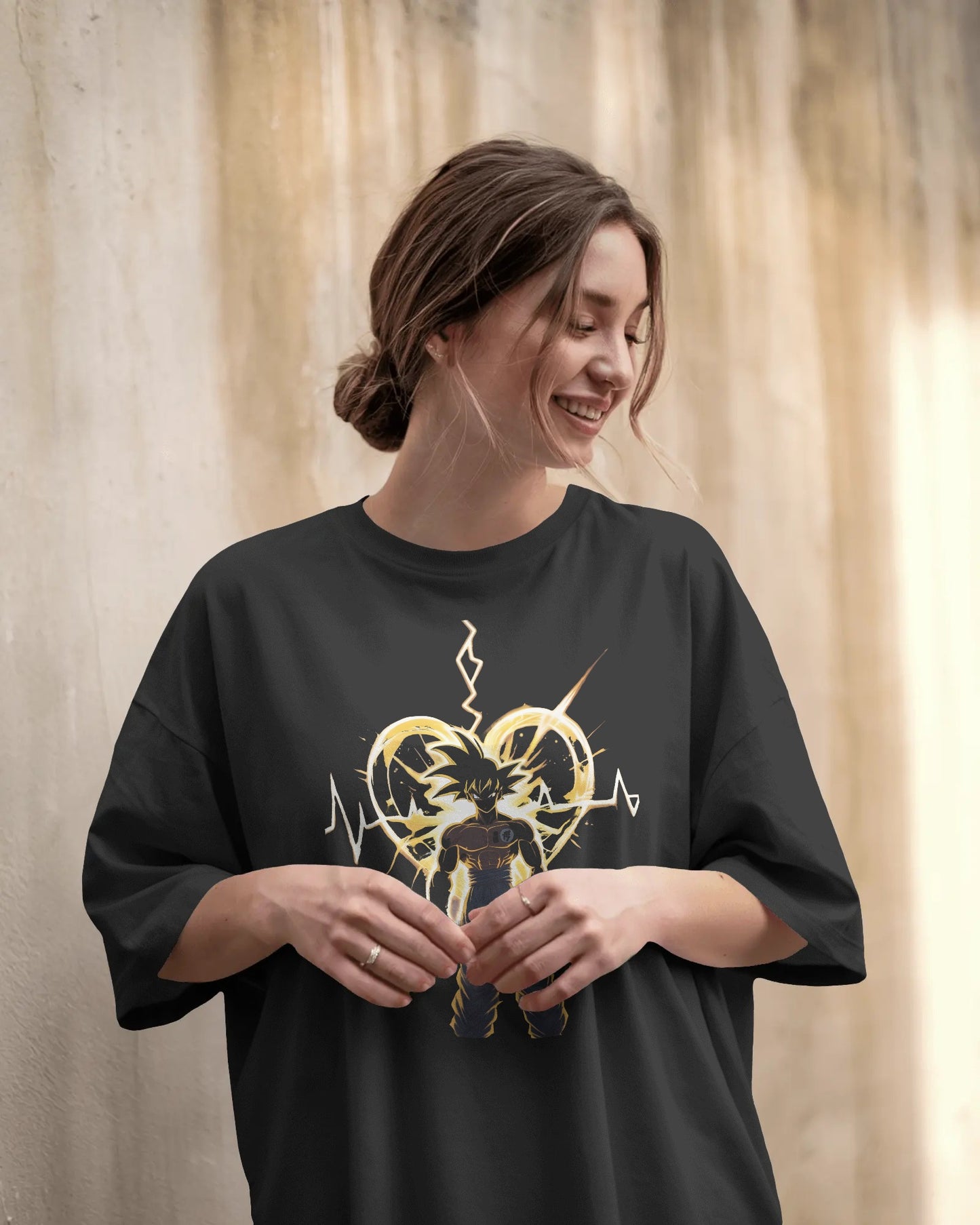 Earth & Thread | Unleashed Power 100% Cotton Oversized Tee - Premium French Terry & Bold Design
