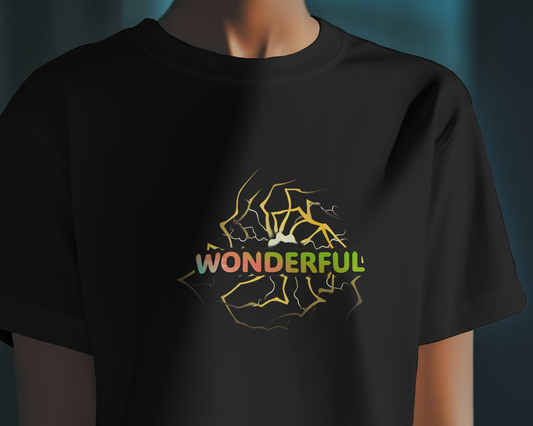 Earth & Thread | Wonderful 100% Cotton Regular Fit T-Shirt - Premium 180 GSM Positive Energy Graphic Tee