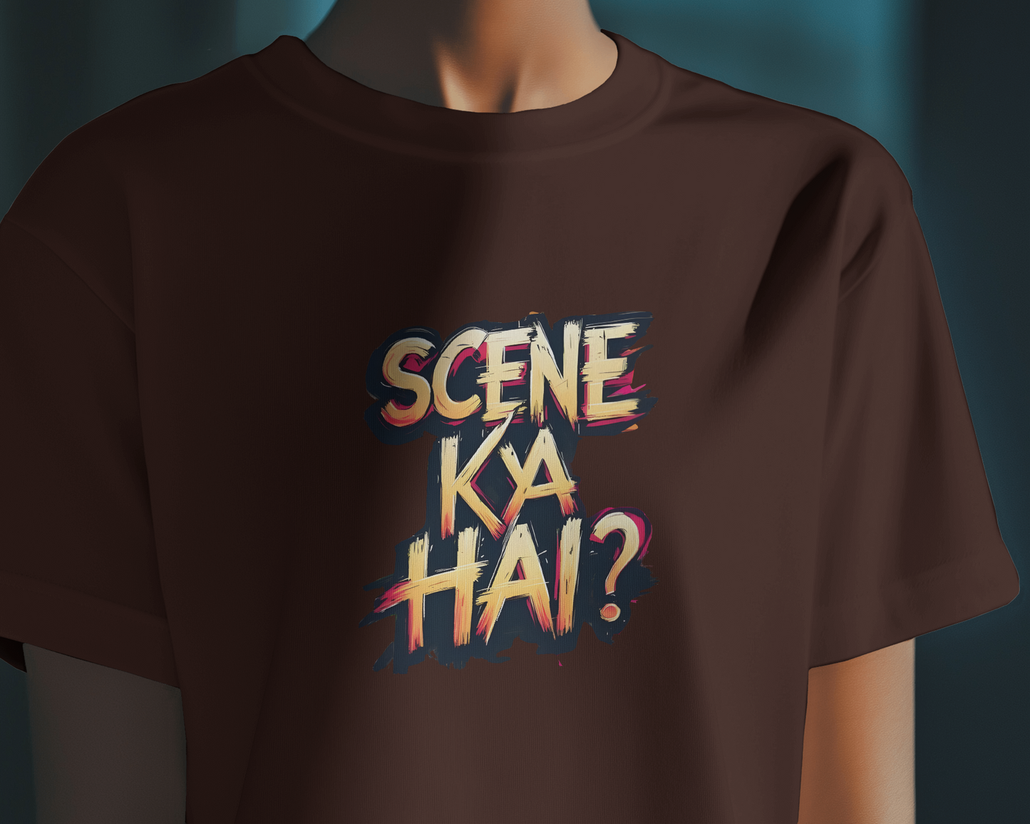 Earth & Thread | SCENE KYA HAI? 100% Cotton Regular Fit T-Shirt - Premium 180 GSM Cultural Tee
