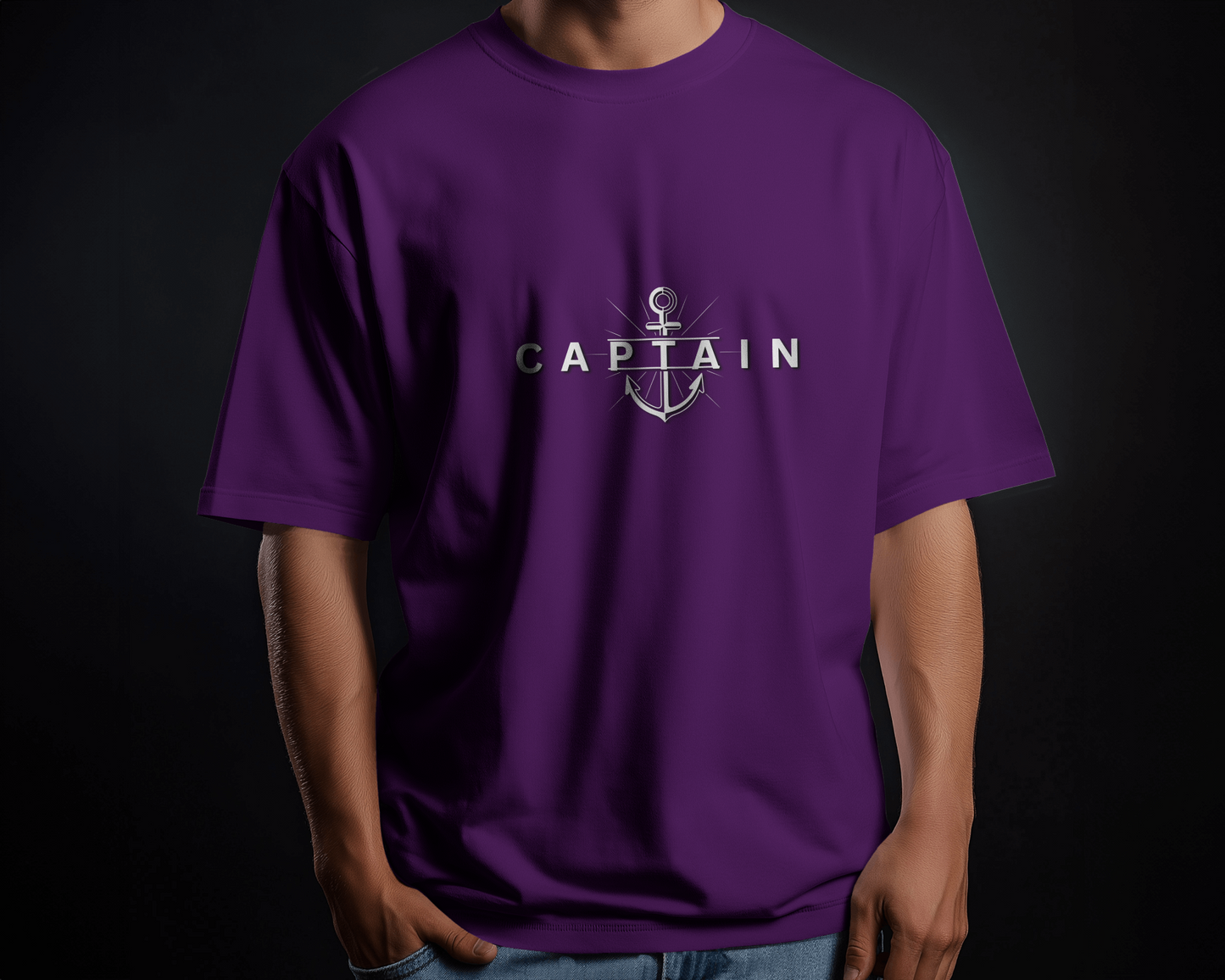 Earth & Thread | Captain 100% Cotton Regular Fit T-Shirt - Premium 180 GSM Nautical Leadership Graphic Tee