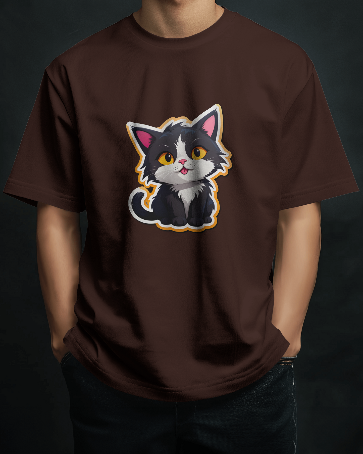 Earth & Thread | Cuddly Kitten 100% Cotton Regular Fit T-Shirt - Premium 180 GSM Adorable Pet Graphic Tee