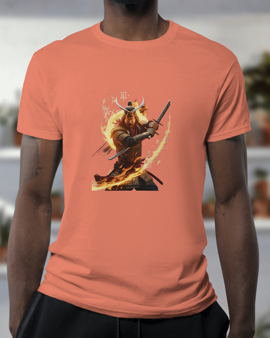 Premium Cotton T-Shirt – Fiery Warrior Edition