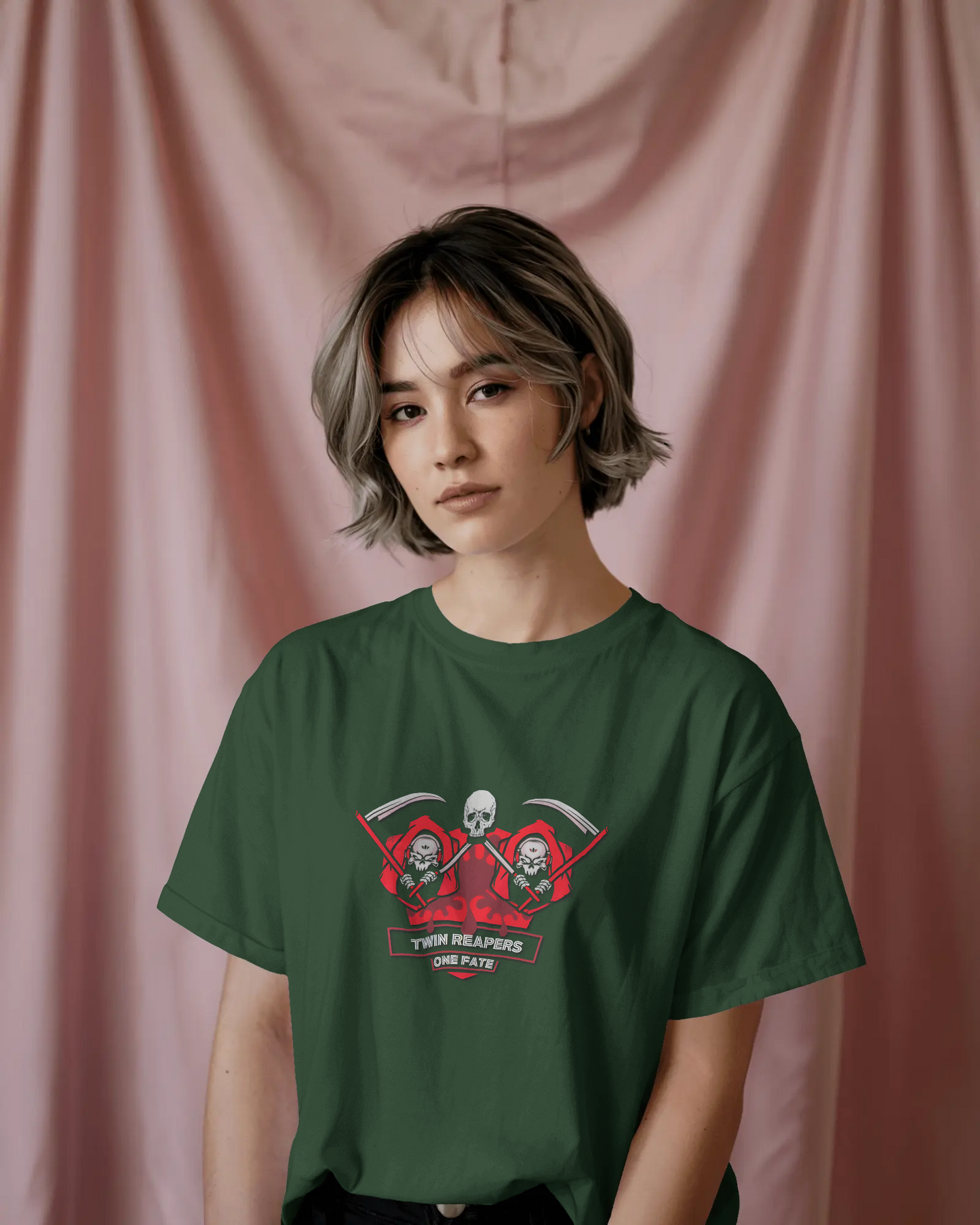 Earth & Thread | Devil Trio 100% Cotton Regular Fit T-Shirt - Premium 180 GSM Edgy Graphic Tee