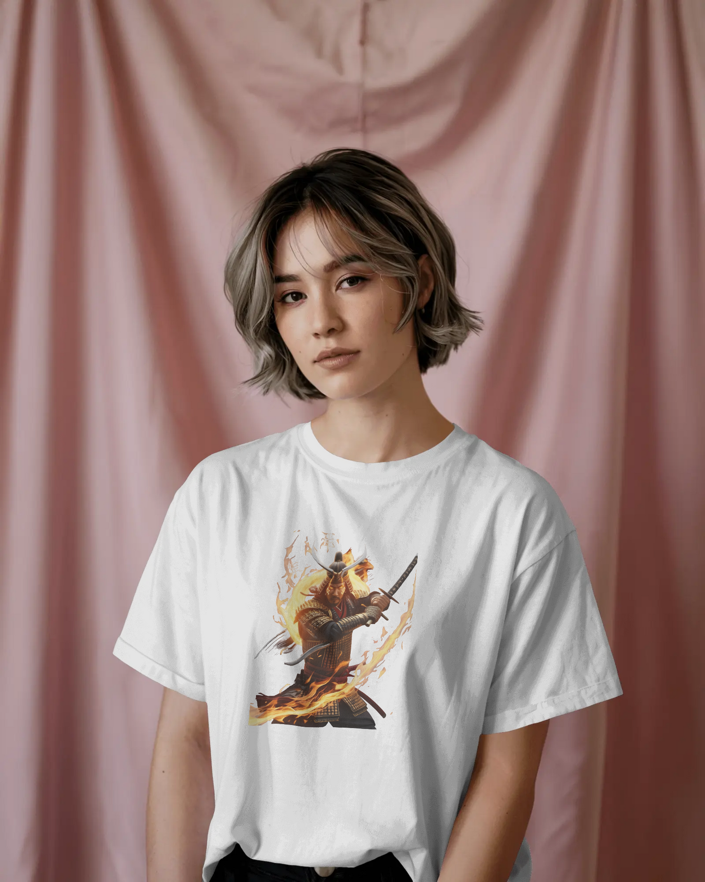 Premium Cotton T-Shirt – Fiery Warrior Edition