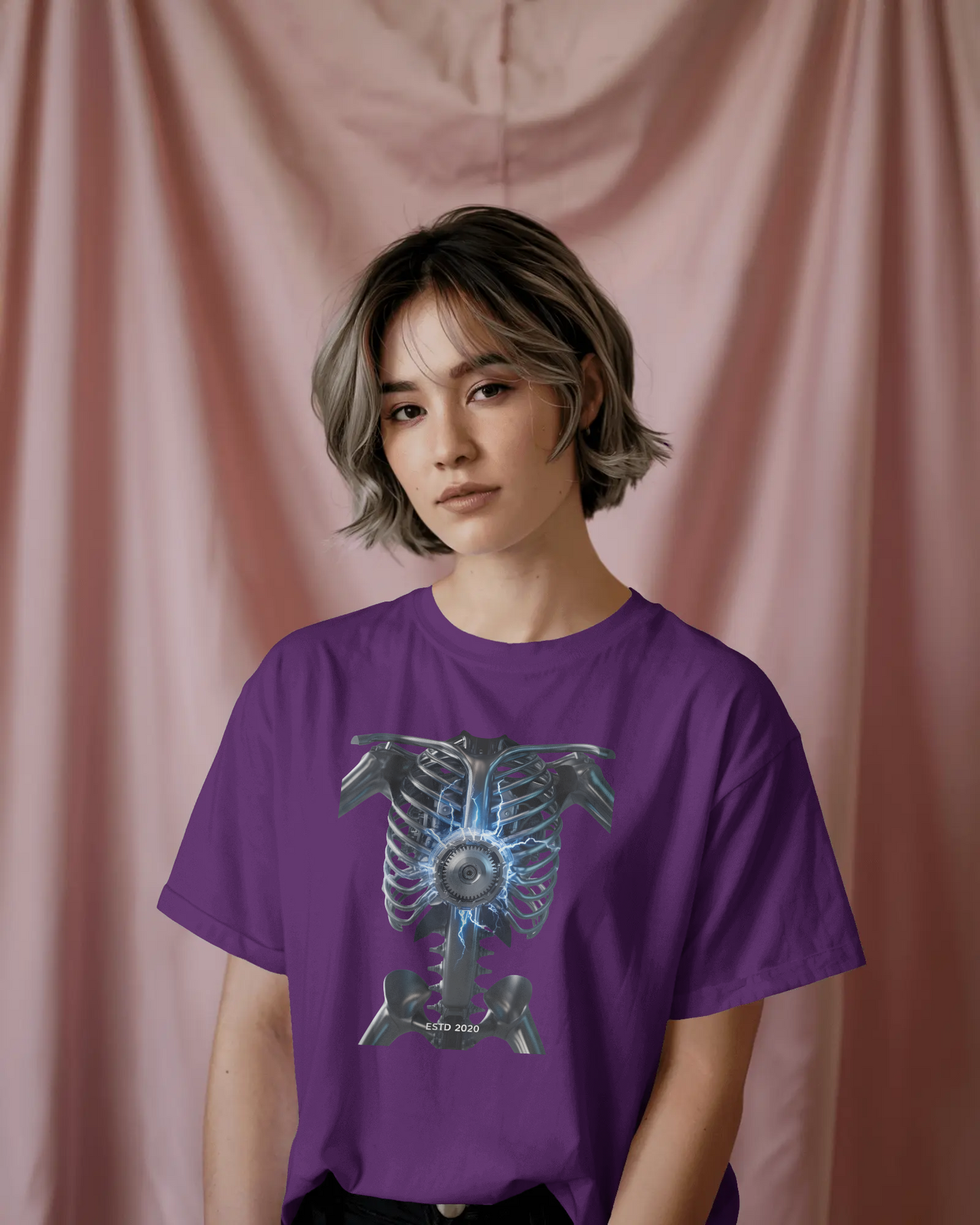 Earth & Thread | Core Energy Ribcage 100% Cotton Regular Fit T-Shirt - Premium 180 GSM Anatomical Graphic
