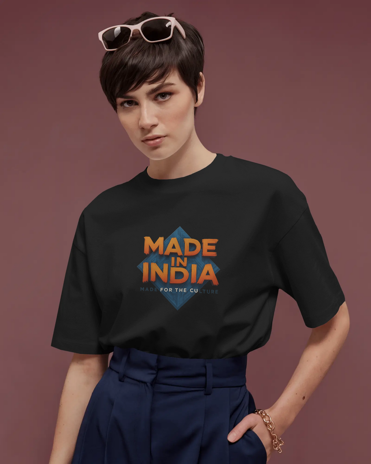 Earth & Thread | MADE IN INDIA 100% Cotton Regular Fit T-Shirt - Premium 180 GSM Patriotic Cultural Tee