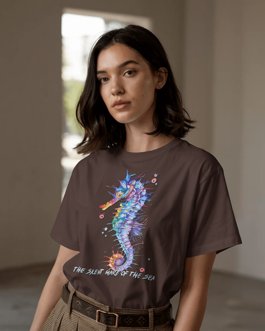Elegance in Motion – Ultra-Smooth Seahorse Tee