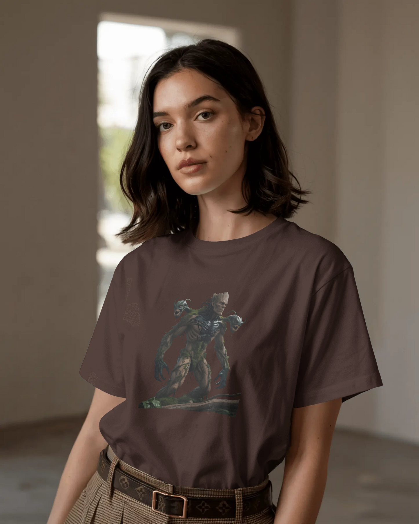 Earth & Thread | Cyber Creature 100% Cotton Regular Fit T-Shirt - Premium 180 GSM Sci-Fi Graphic Tee