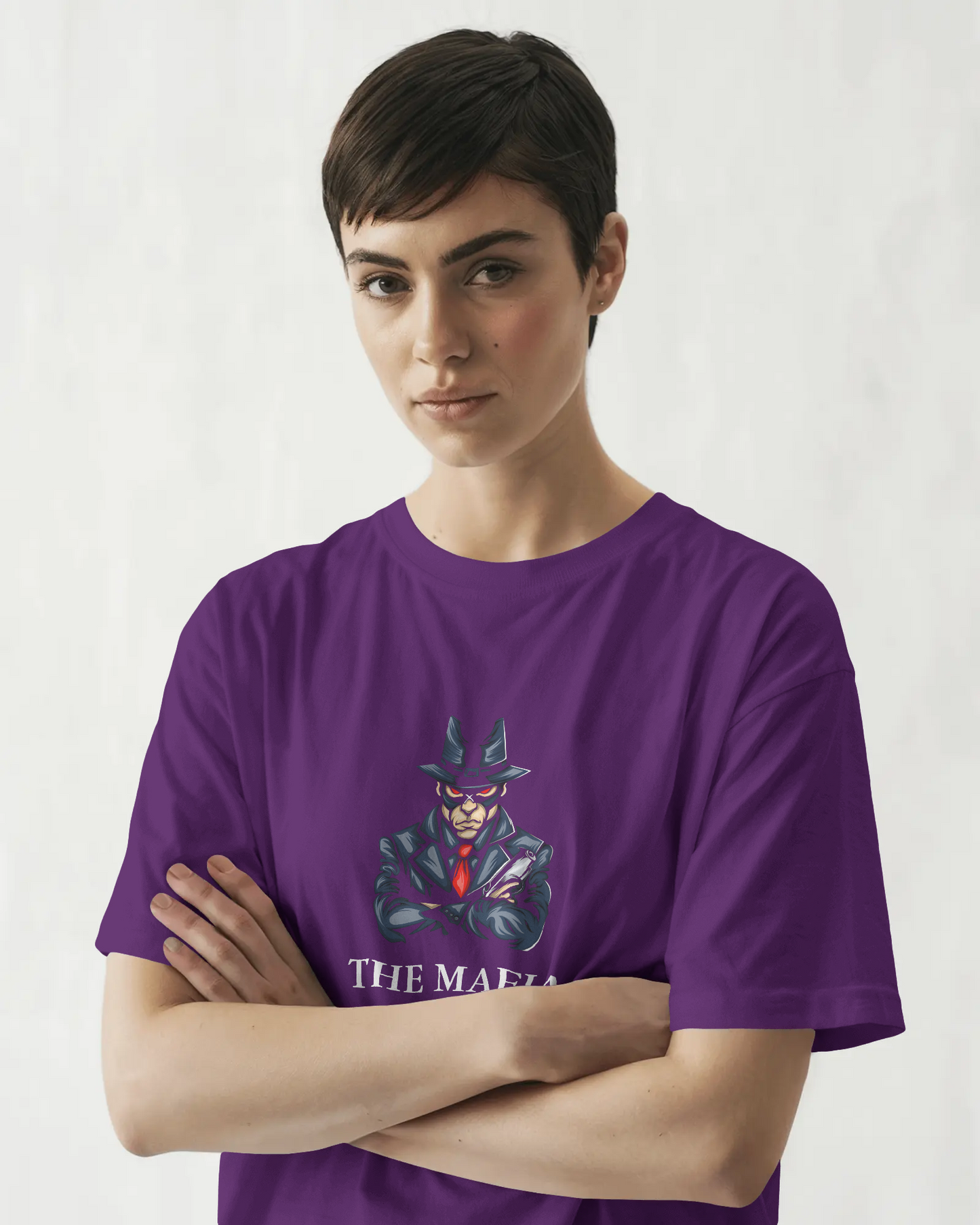Earth & Thread | The Mafia 100% Cotton Regular Fit T-Shirt - Premium 180 GSM Gangster Persona Graphic Tee