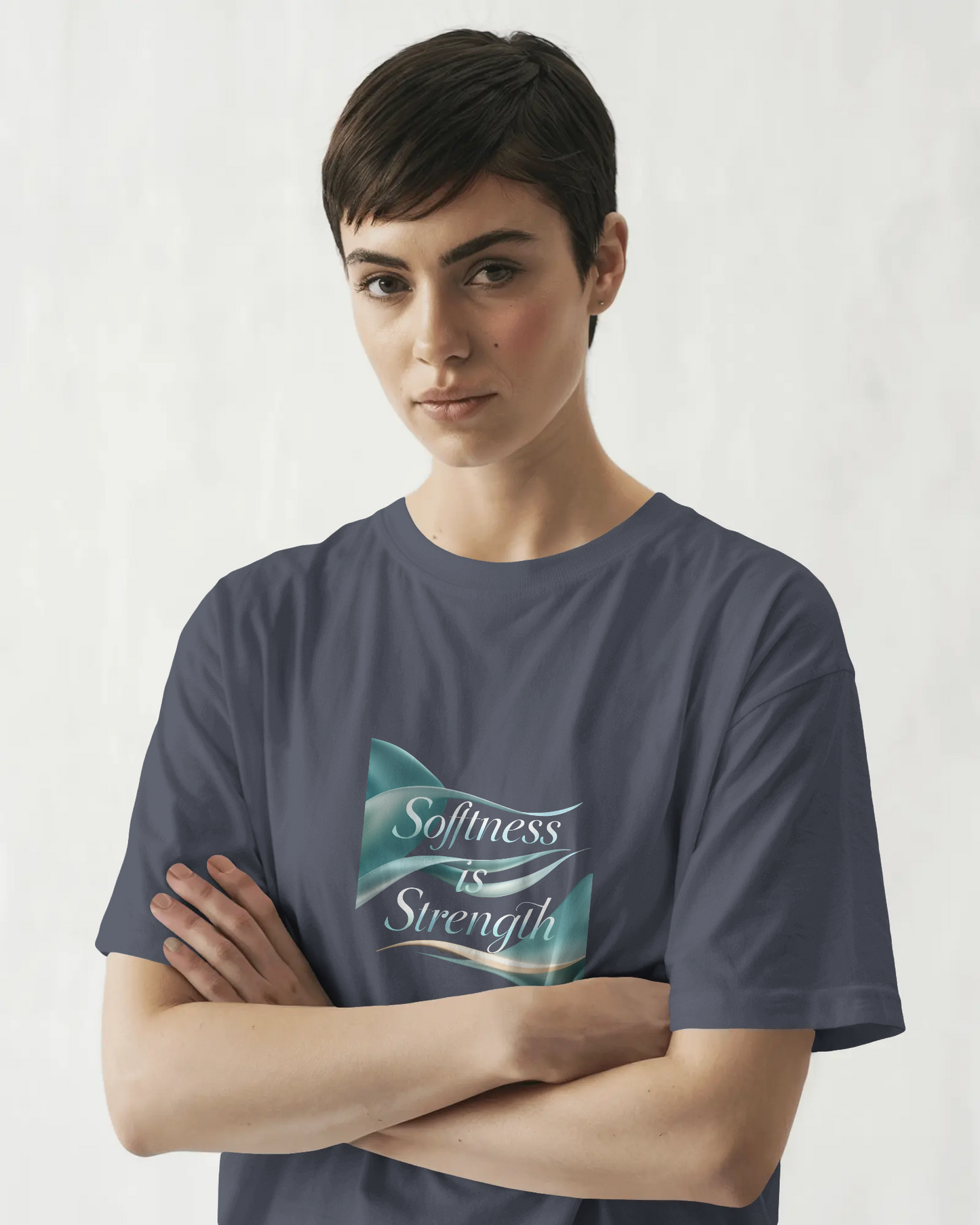 Earth & Thread | Softness Is Strength 100% Cotton Regular Fit T-Shirt - Premium 180 GSM Empowering Tee