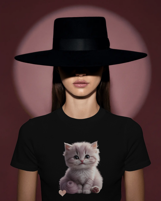 Earth & Thread | Cute Kitten 100% Cotton Regular Fit T-Shirt - Premium 180 GSM Adorable Pet Graphic