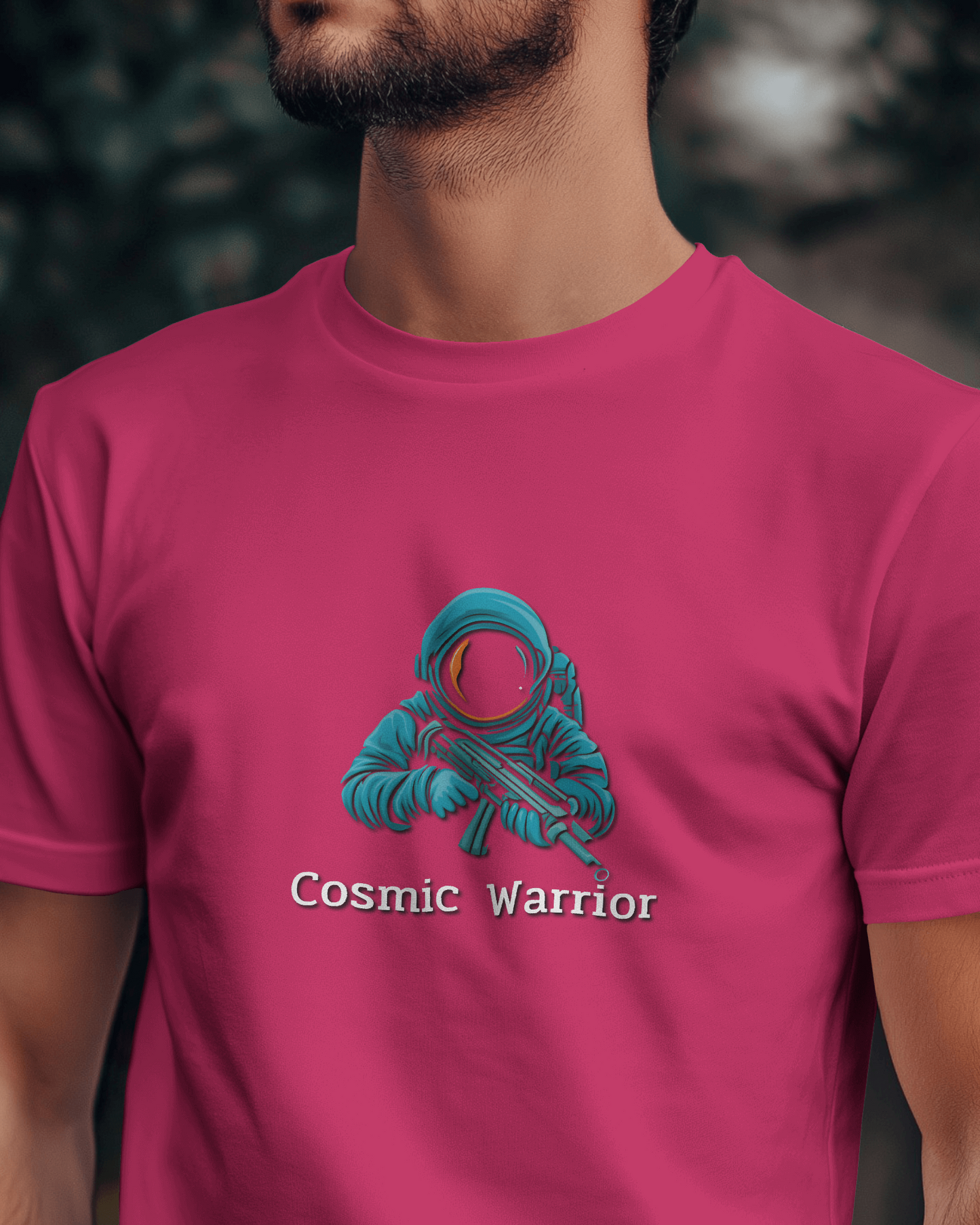 Earth & Thread | Cosmic Warrior 100% Cotton Regular Fit T-Shirt - Premium 180 GSM Space Adventure Graphic Tee