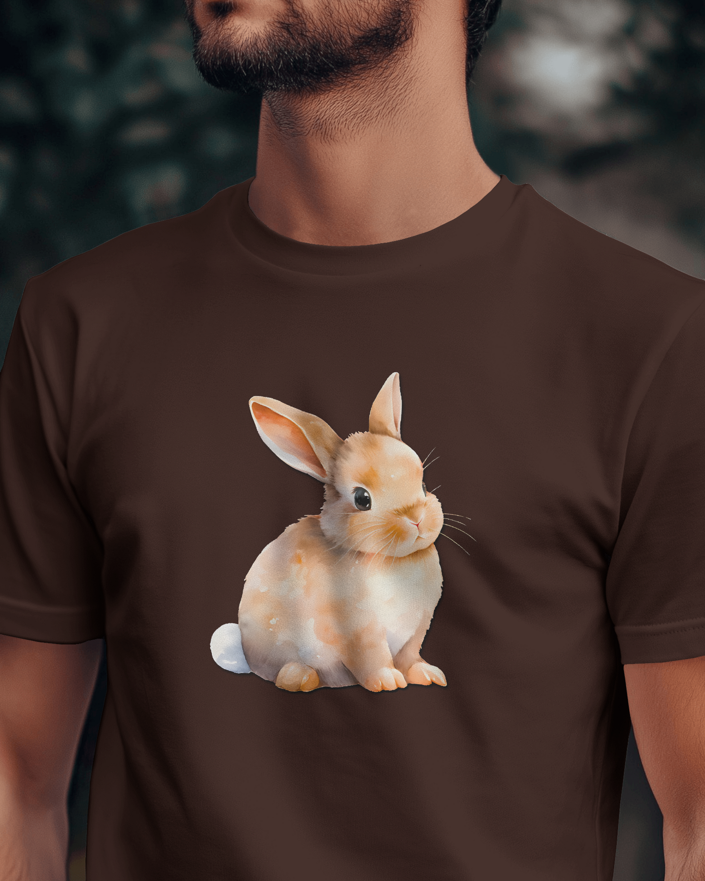 Earth & Thread | Cute Bunny 100% Cotton Regular Fit T-Shirt - Premium 180 GSM Adorable Rabbit Graphic Tee