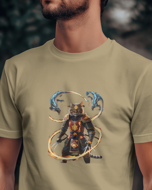 Premium Cotton T-Shirt – Flames of Valor Edition