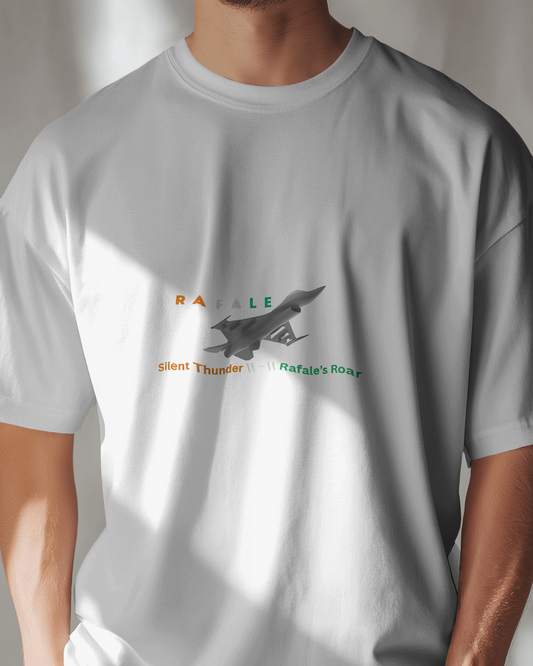 Earth & Thread | Rafale Silent Thunder 100% Cotton Regular Fit T-Shirt - Premium 180 GSM Fighter Jet Graphic Tee
