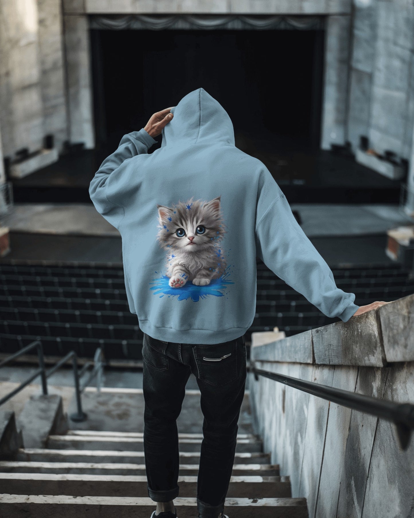 Oversized Hoodie – Black Eagle Lightning Edition