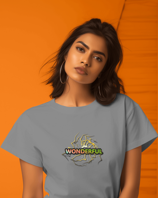 Earth & Thread | Wonderful 100% Cotton Regular Fit T-Shirt - Premium 180 GSM Positive Energy Graphic Tee