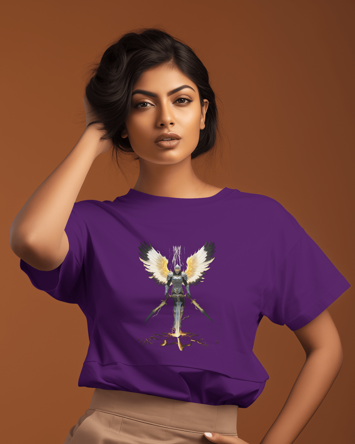 Premium Cotton T-Shirt – Guardian Warrior Edition