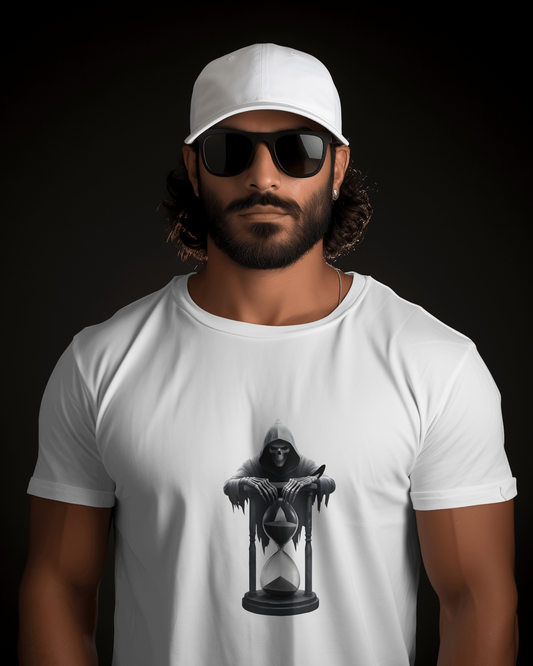 Earth & Thread | Reaper Hourglass 100% Cotton Regular Fit T-Shirt - Premium 180 GSM Dark Academia Graphic