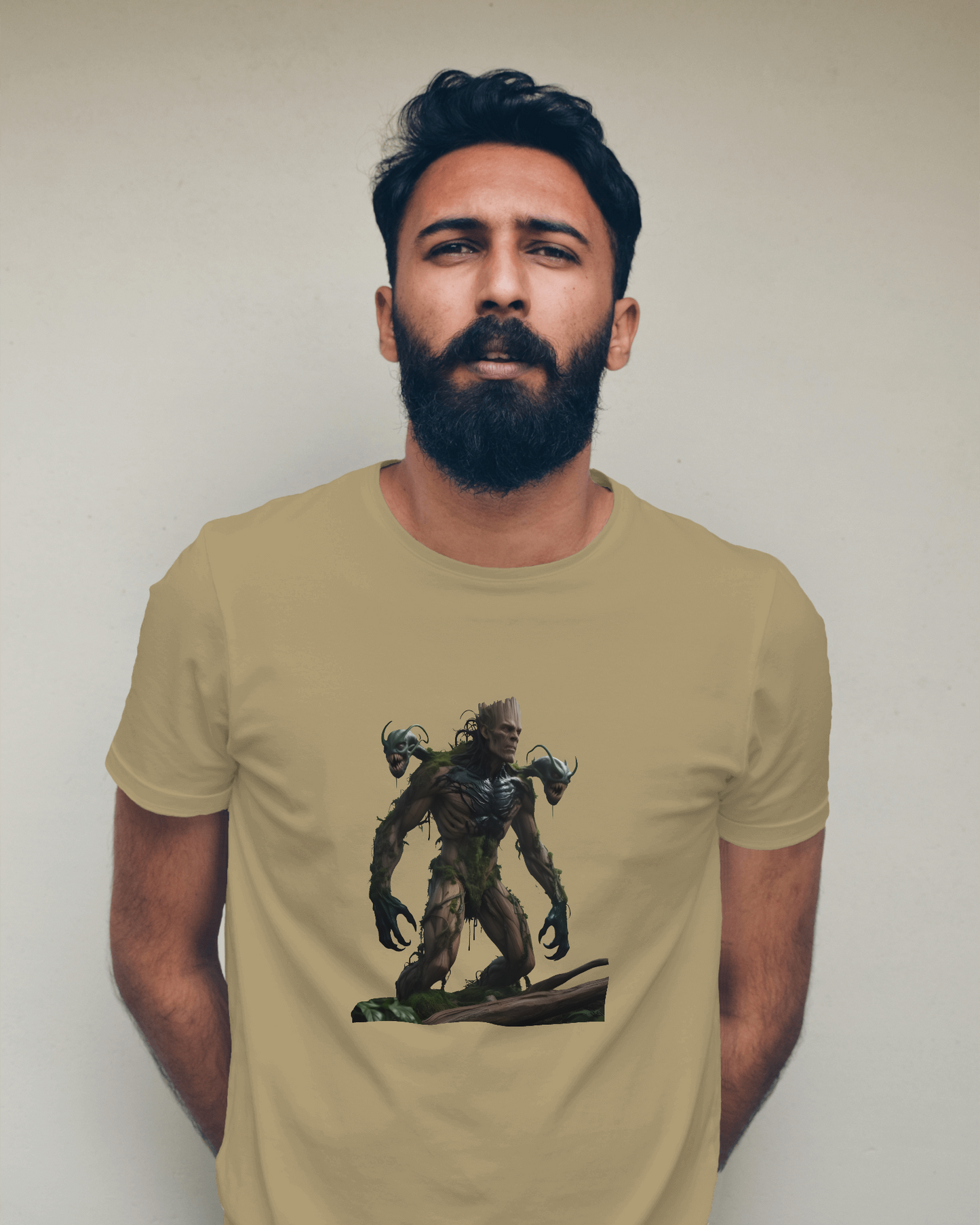 Earth & Thread | Cyber Creature 100% Cotton Regular Fit T-Shirt - Premium 180 GSM Sci-Fi Graphic Tee