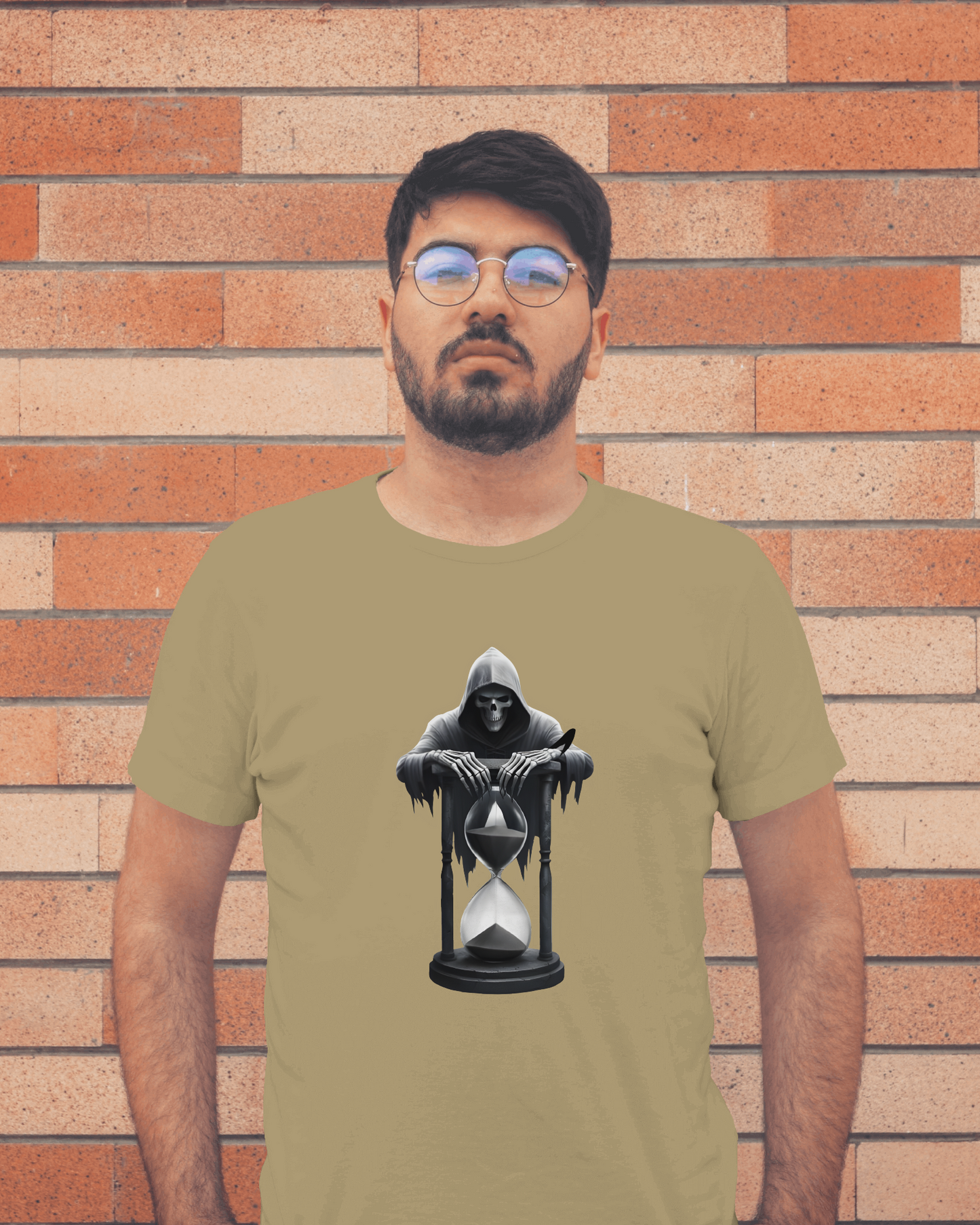 Earth & Thread | Reaper Hourglass 100% Cotton Regular Fit T-Shirt - Premium 180 GSM Dark Academia Graphic