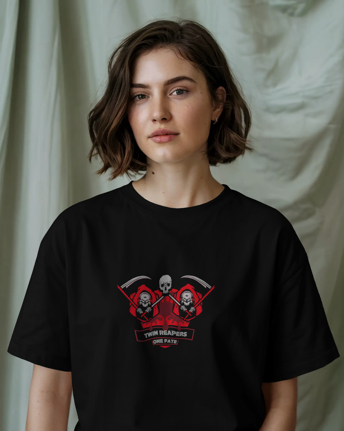 Earth & Thread | Devil Trio 100% Cotton Regular Fit T-Shirt - Premium 180 GSM Edgy Graphic Tee