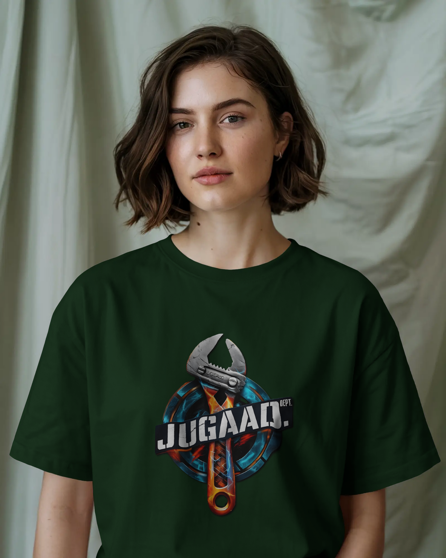 Earth & Thread | JUGAAD. 100% Cotton Regular Fit T-Shirt - Premium Ingenuity Graphic Tee