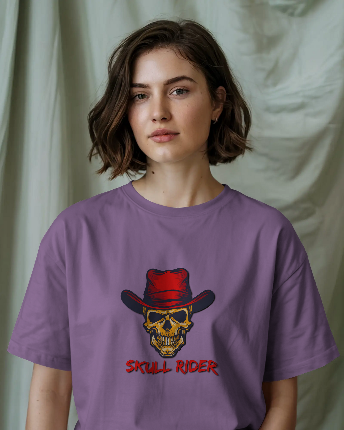 Earth & Thread | Skull Rider 100% Cotton Regular Fit T-Shirt - Premium 180 GSM Edgy Western Graphic Tee