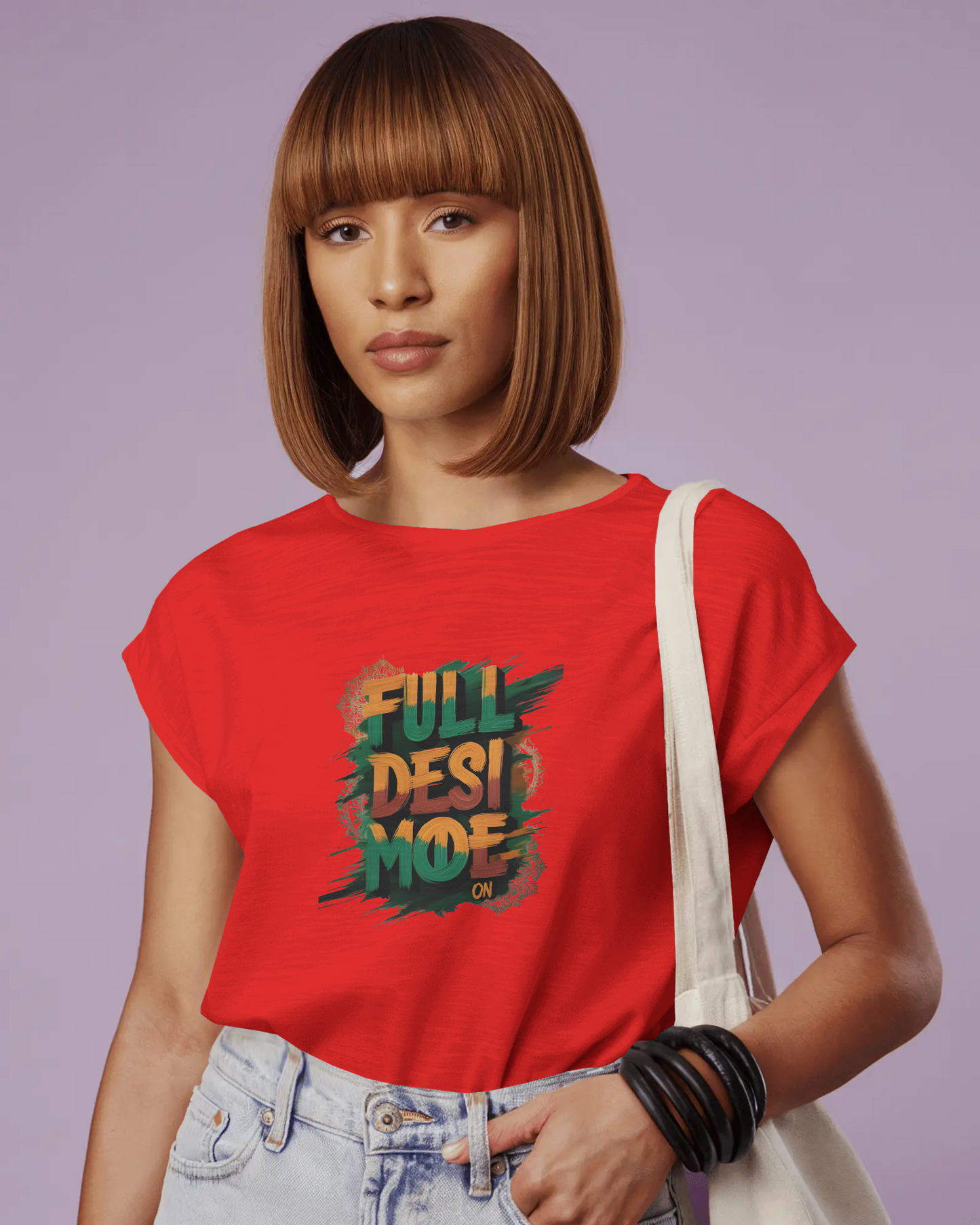 Earth & Thread | FULL DESI MODE 100% Cotton Regular Fit T-Shirt - Premium Vibrant Cultural Tee