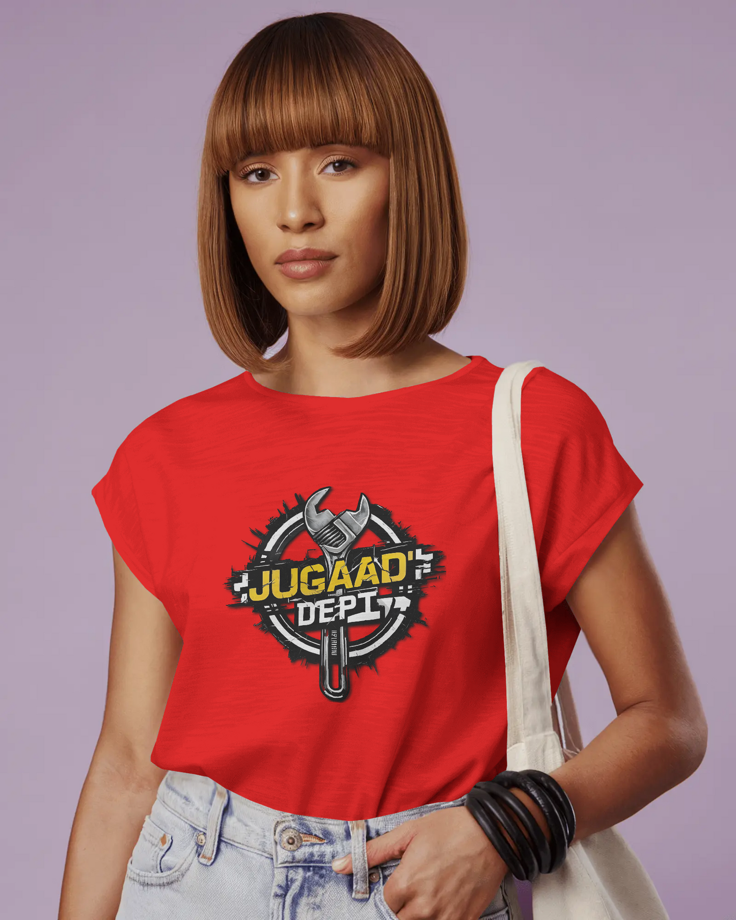 Earth & Thread | JUGAAD DEPT 100% Cotton Regular Fit T-Shirt - Premium 180 GSM Innovative Mechanic Graphic