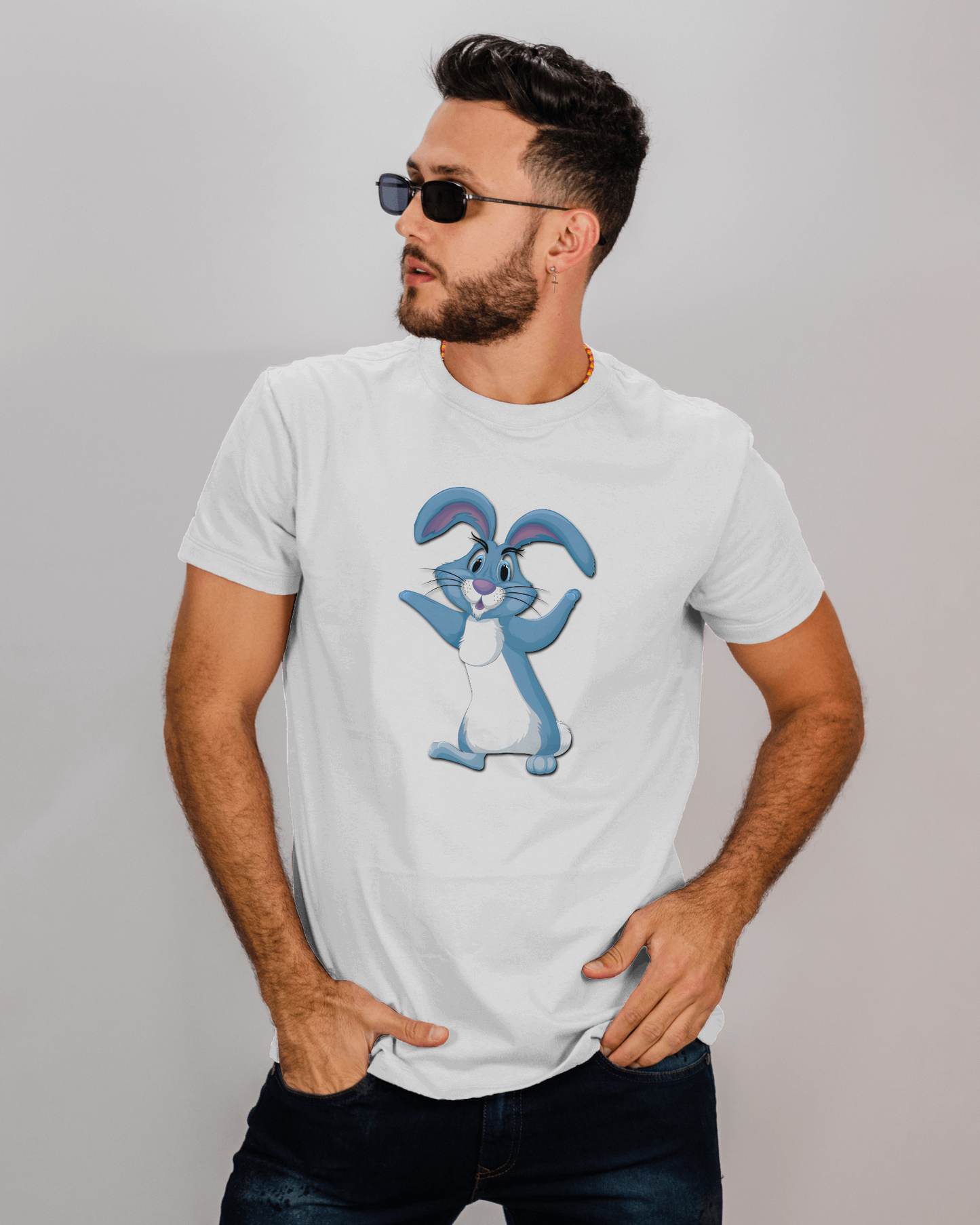 Bounce Into Comfort – Energetic Bunny Tee