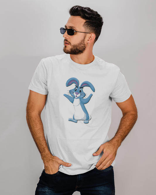 Bounce Into Comfort – Energetic Bunny Tee
