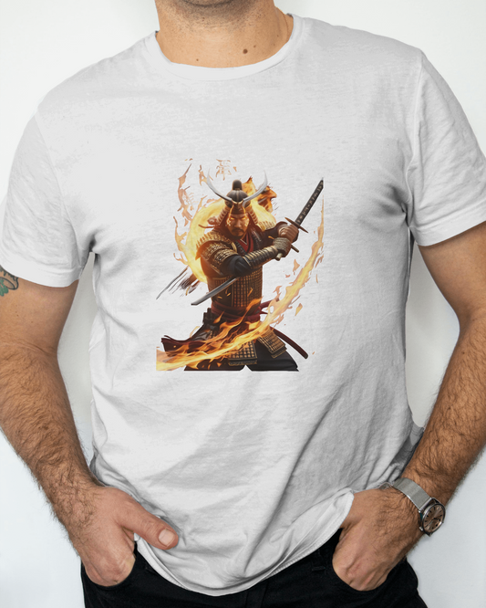 Premium Cotton T-Shirt – Fiery Warrior Edition