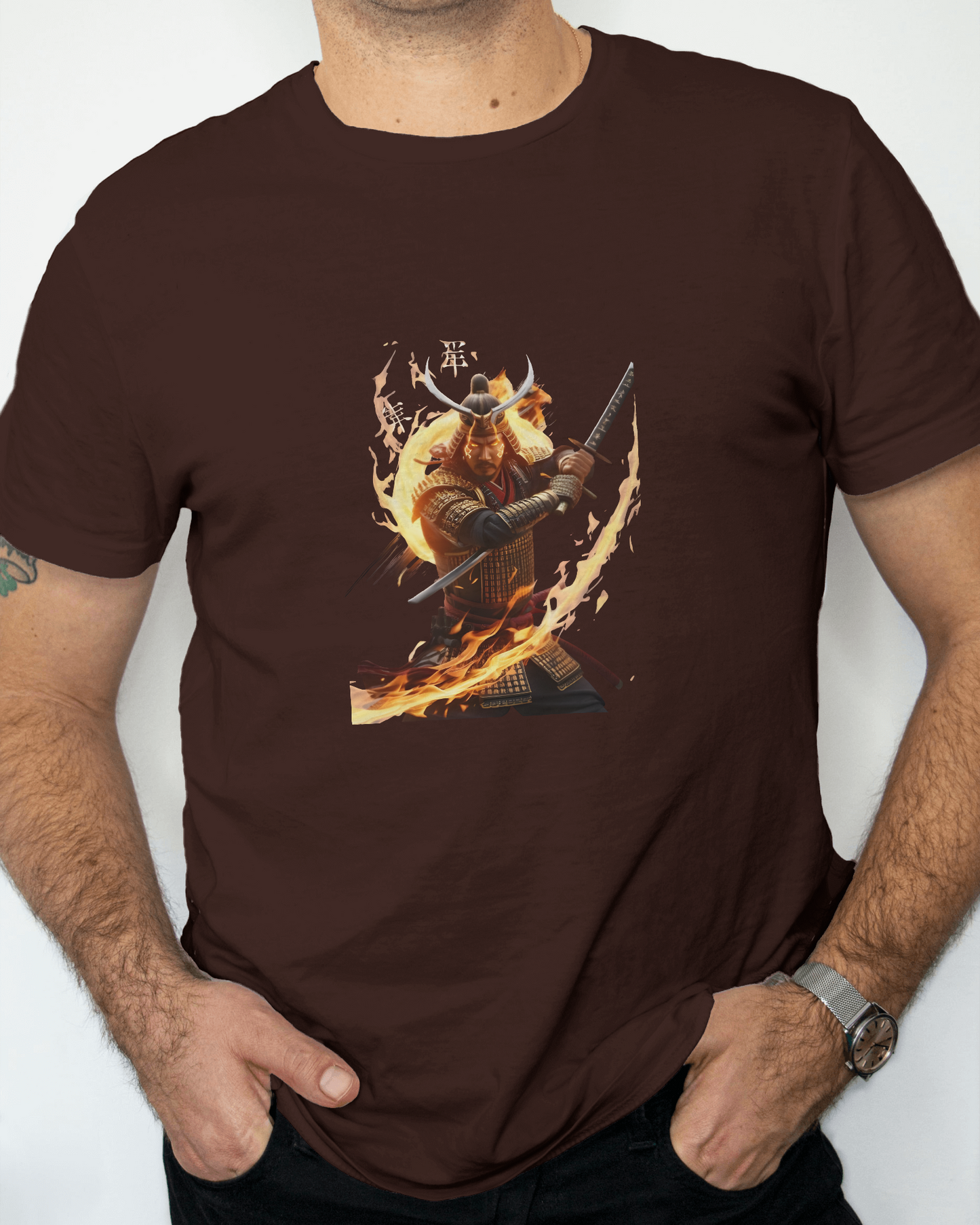 Premium Cotton T-Shirt – Fiery Warrior Edition