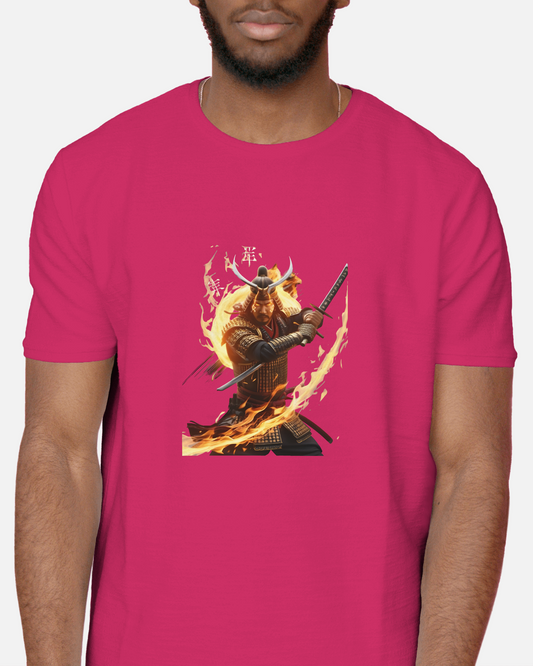 Premium Cotton T-Shirt – Fiery Warrior Edition