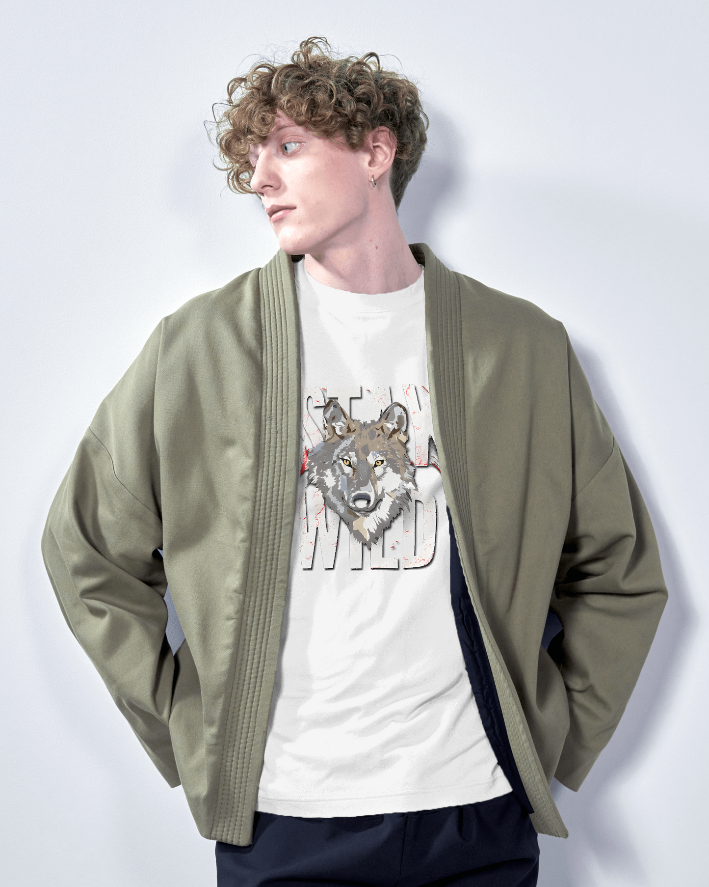 Stay Wild Wolf Tee – Smooth Comfort & Fearless Style