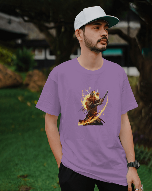 Premium Cotton T-Shirt – Fiery Warrior Edition