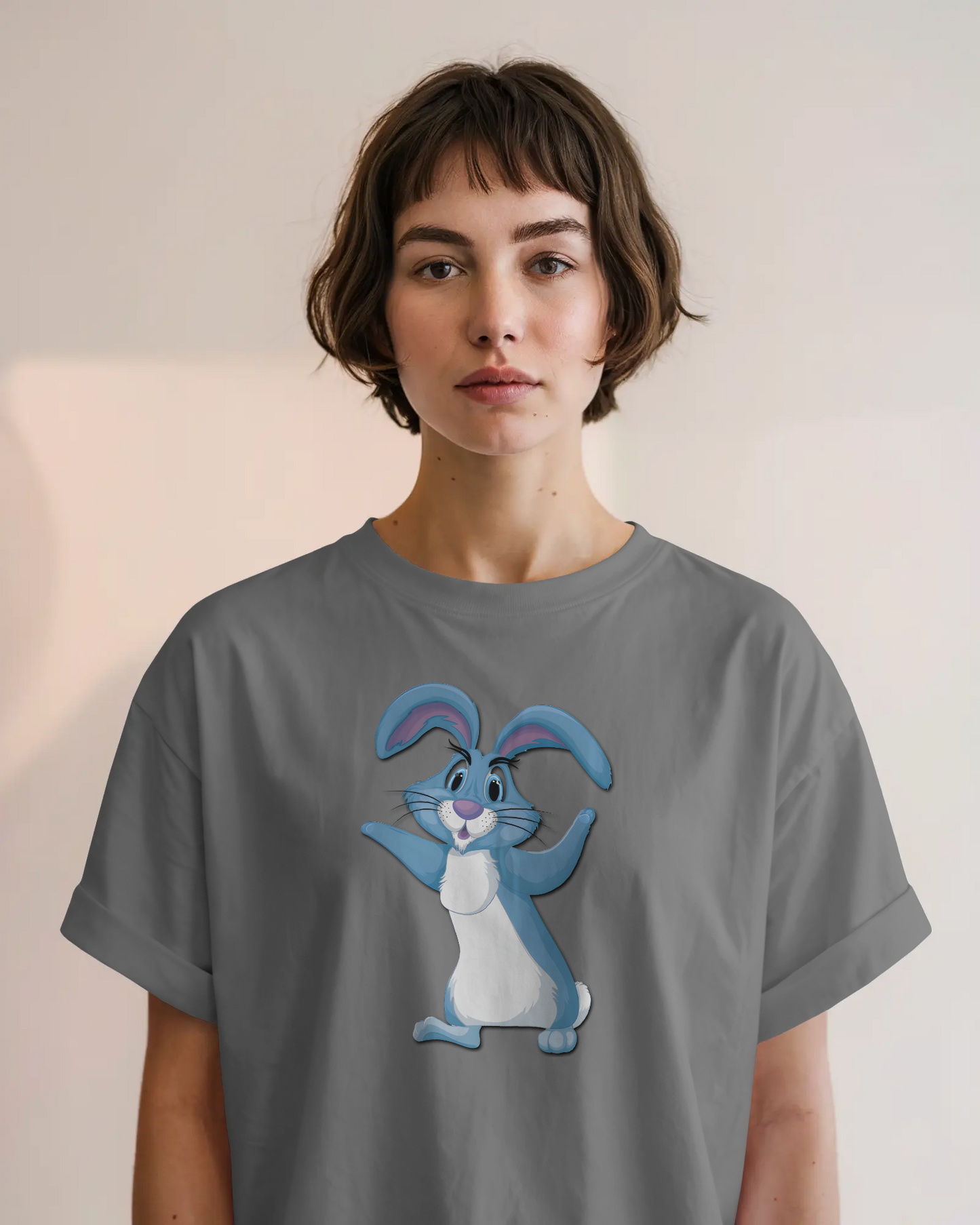 Bounce Into Comfort – Energetic Bunny Tee