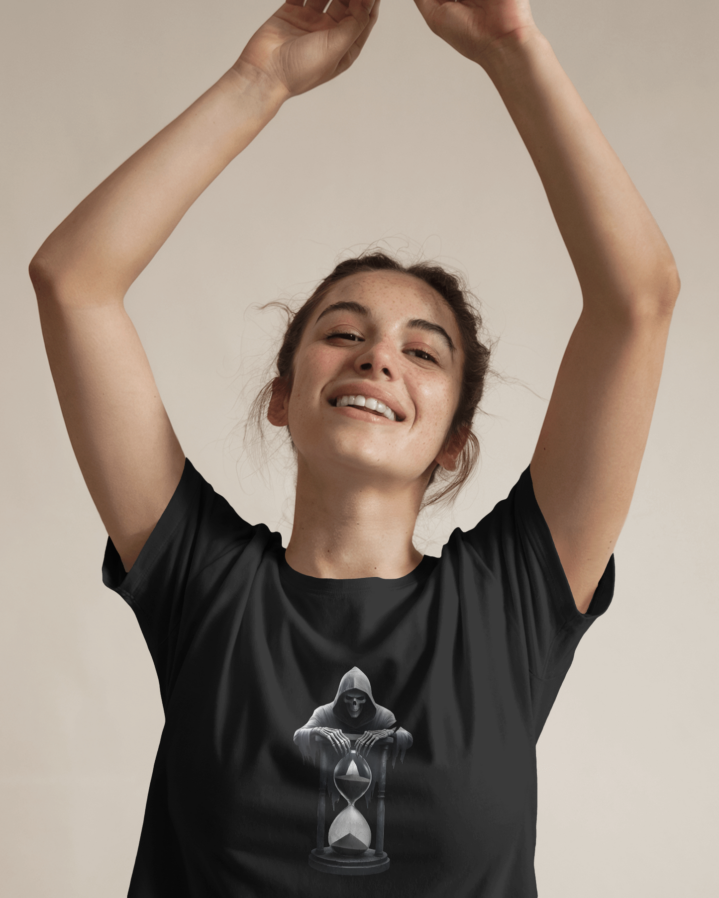 Earth & Thread | Reaper Hourglass 100% Cotton Regular Fit T-Shirt - Premium 180 GSM Dark Academia Graphic
