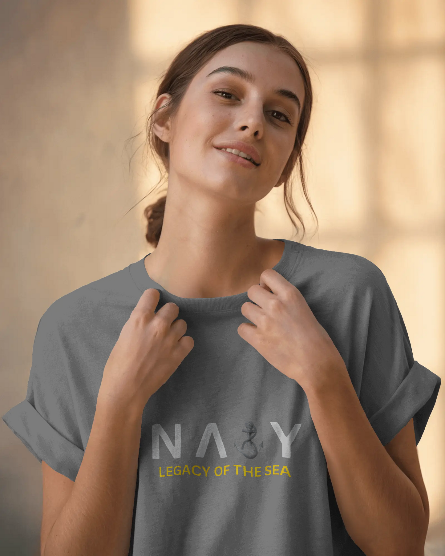Earth & Thread | Navy Legacy of the Sea 100% Cotton Regular Fit T-Shirt - Premium 180 GSM Maritime Heritage Tee
