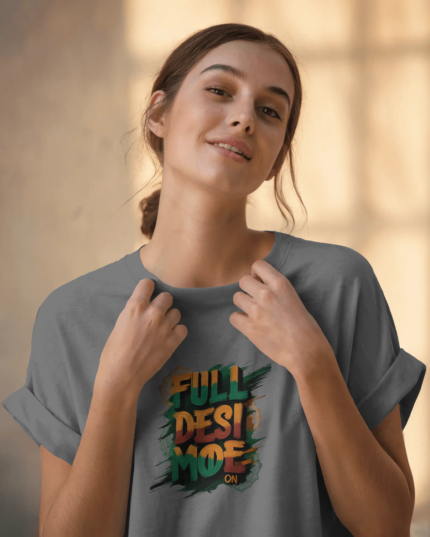 Earth & Thread | FULL DESI MODE 100% Cotton Regular Fit T-Shirt - Premium Vibrant Cultural Tee