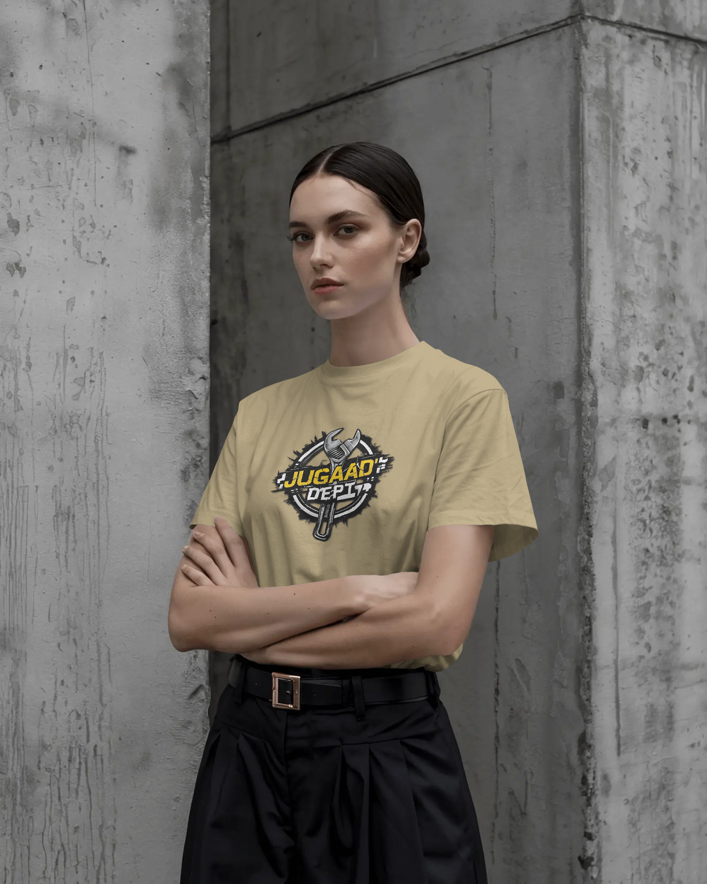 Earth & Thread | JUGAAD DEPT 100% Cotton Regular Fit T-Shirt - Premium 180 GSM Innovative Mechanic Graphic